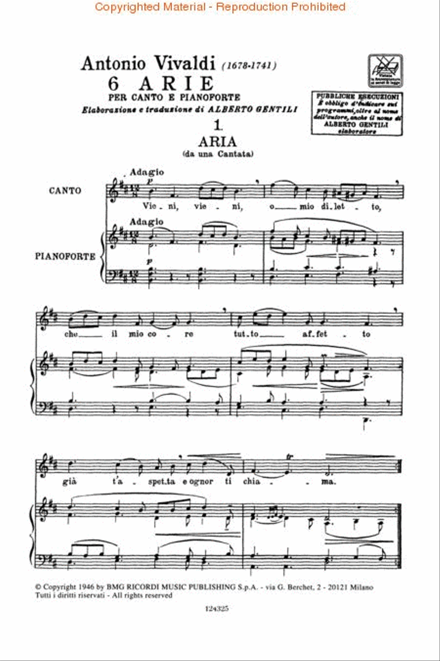 Six Arias Six Arias Voice Solo scores gallery preview page 2