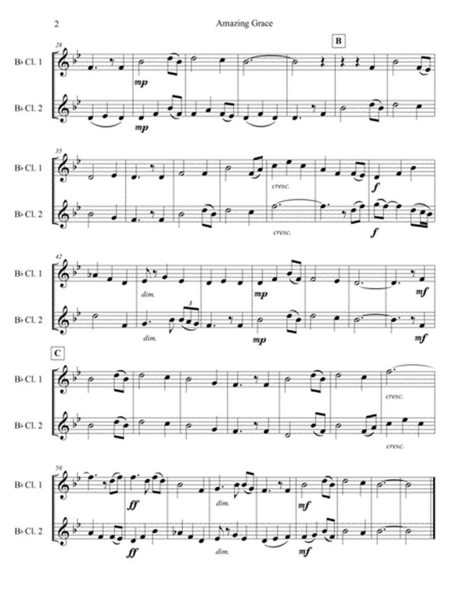 Amazing Grace (Clarinet Duet) image number null