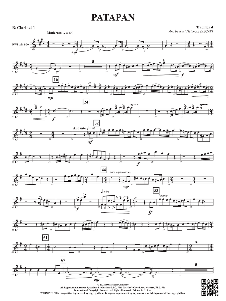 Patapan: 1st B-flat Clarinet