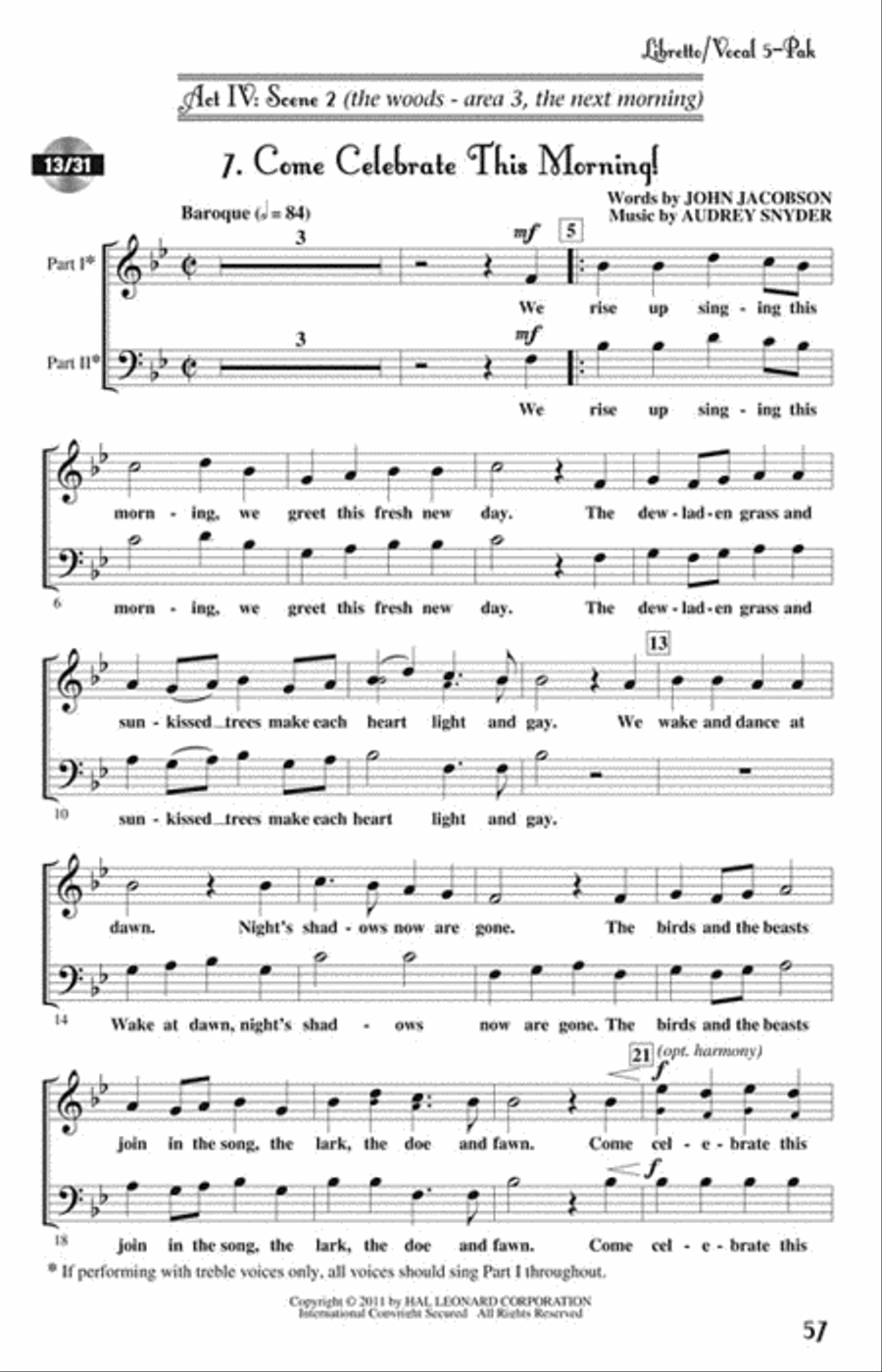 Midsummer Night's Dream, A - Youth Musical Choir scores gallery preview page 6
