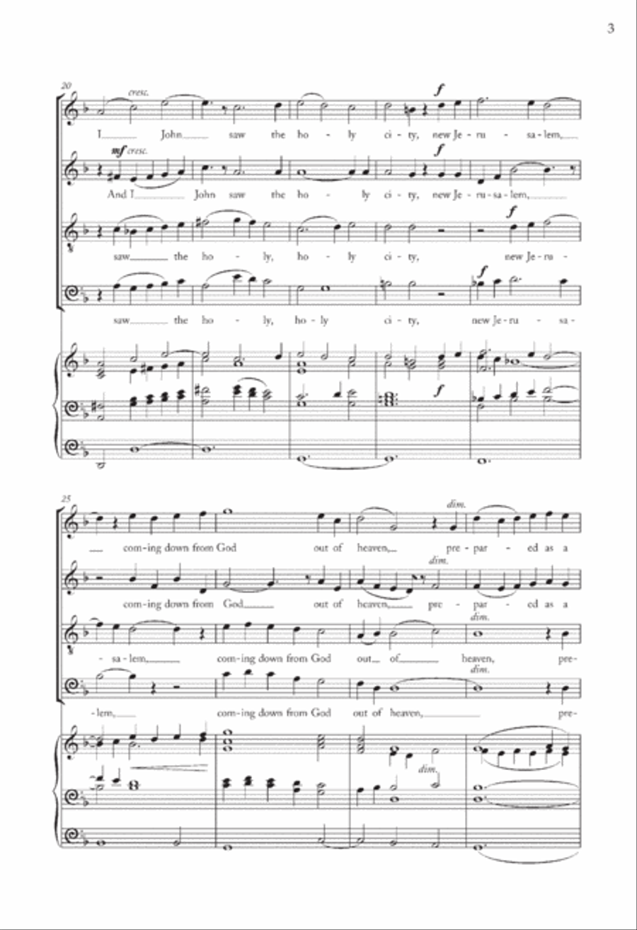 And I Saw A New Heaven 4-Part scores gallery preview page 3