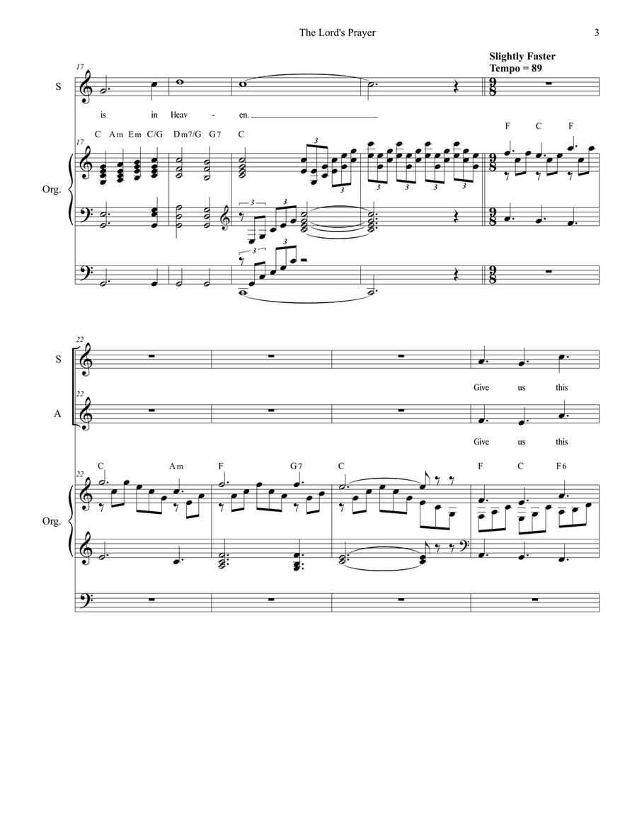 The Lord's Prayer The Lord's Prayer Piano scores gallery preview page 3