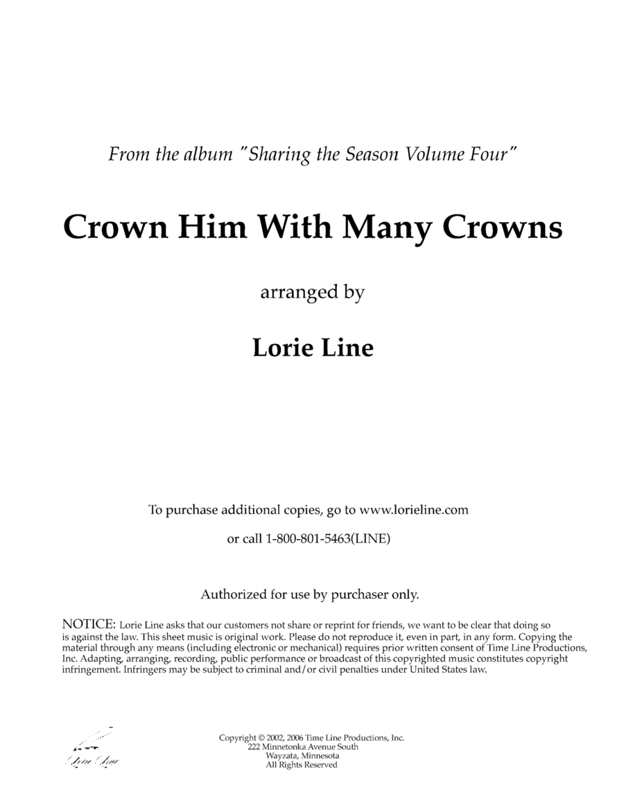 Crown Him With Many Crowns Piano Solo scores gallery preview page 1