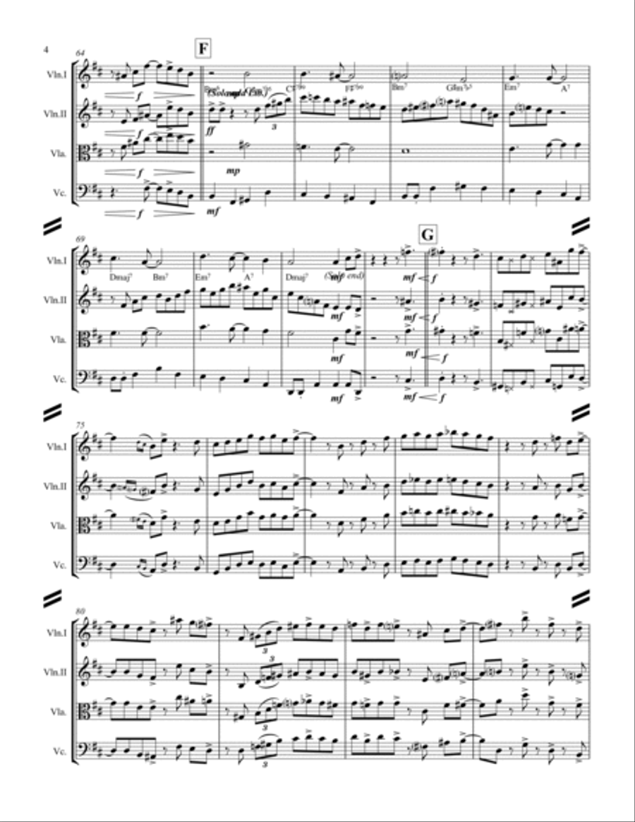 Lullaby Of Birdland Lullaby Of Birdland String Quartet scores gallery preview page 5
