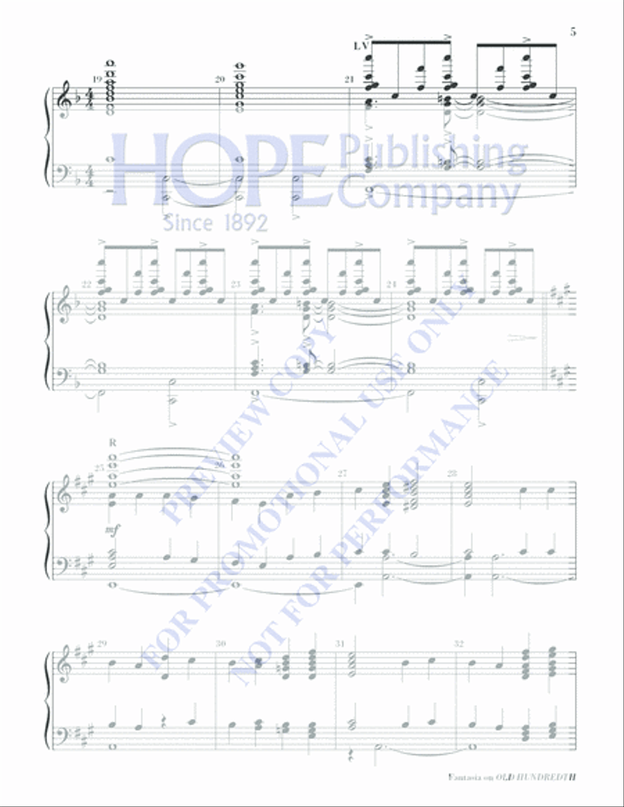 Fantasia On Old Hundredth 5-Octaves scores gallery preview page 5