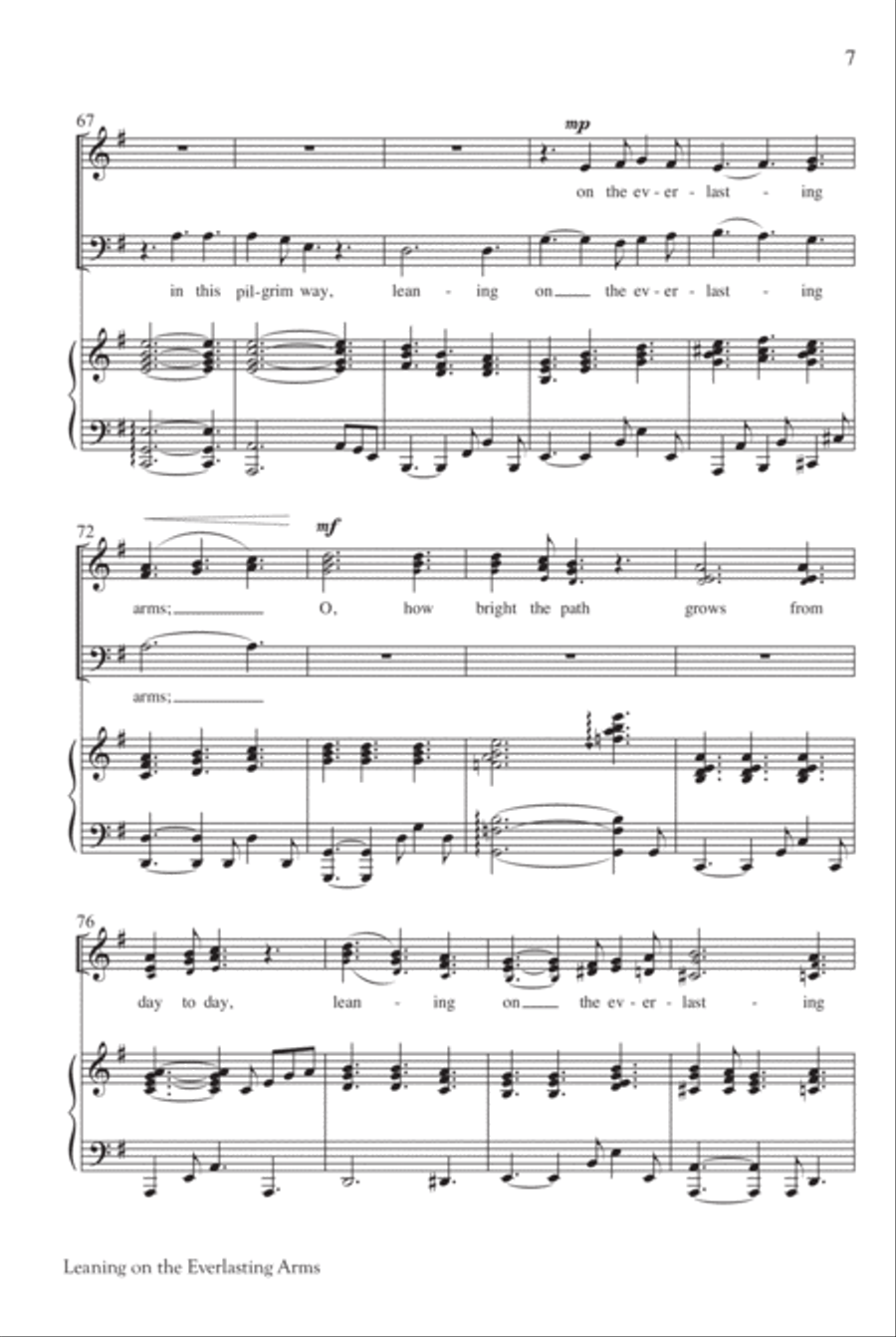 Leaning on the Everlasting Arms 3-Part scores gallery preview page 8