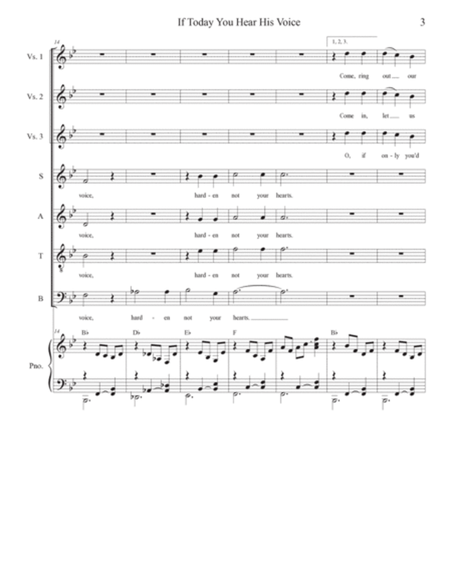 If Today You Hear His Voice (Psalm 95) (SATB) image number null