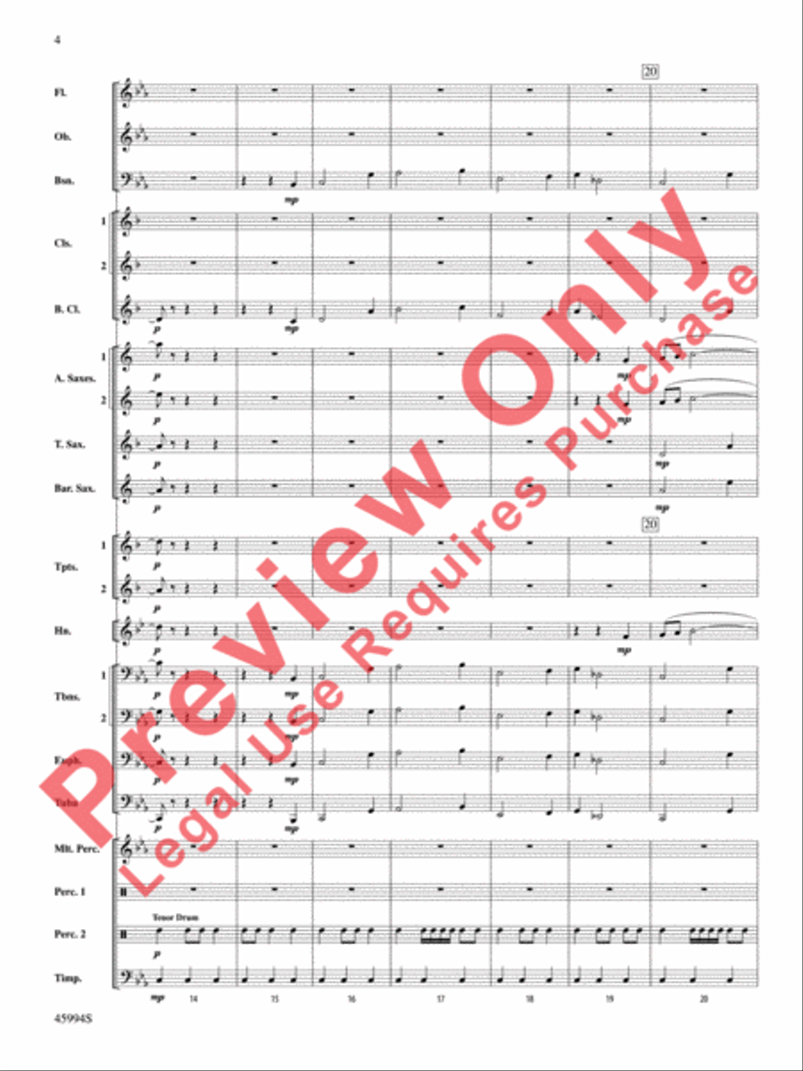 Shadows Unseen Concert Band scores gallery preview page 5