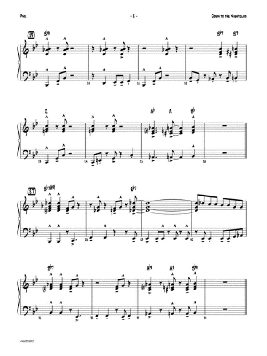 Down to the Nightclub: Piano Accompaniment Jazz Ensemble scores gallery preview page 2