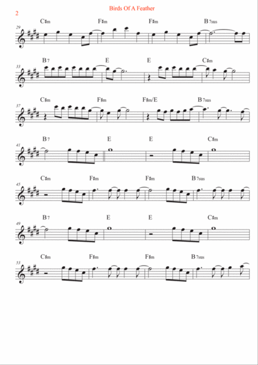 Birds Of A Feather Tenor Saxophone scores gallery preview page 2