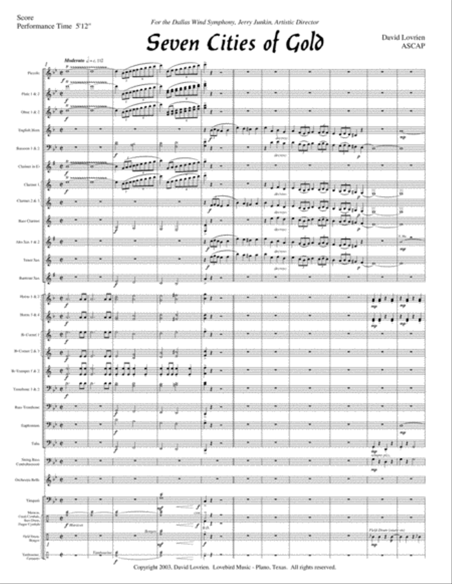 Seven Cities of Gold Brass Band scores gallery preview page 2