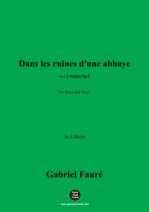 Book cover for G. Fauré-Dans les ruines d'une abbaye,in A Major,Op.2 No.1