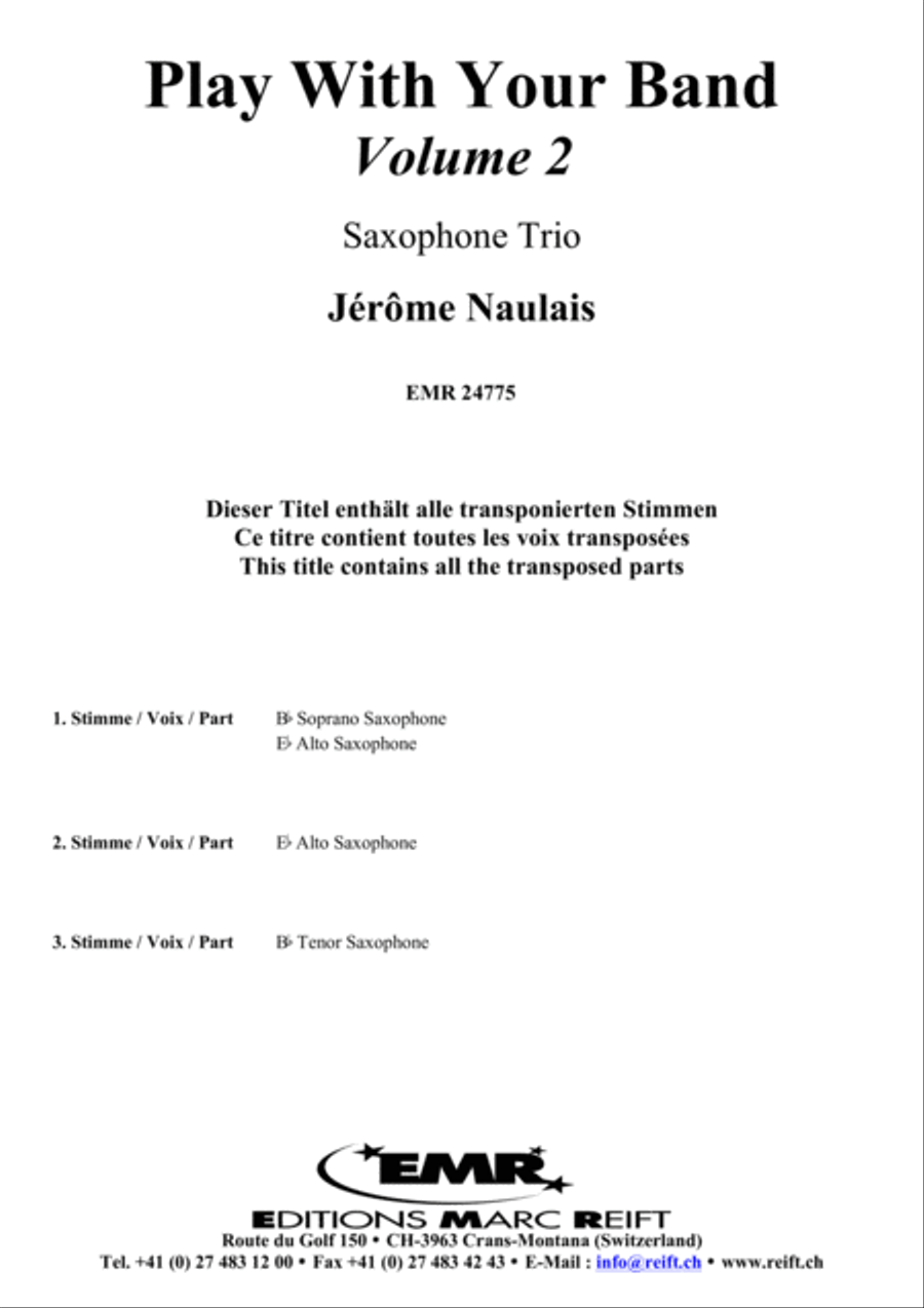 Play With Your Band Volume 2 Saxophone Ensemble scores gallery preview page 3