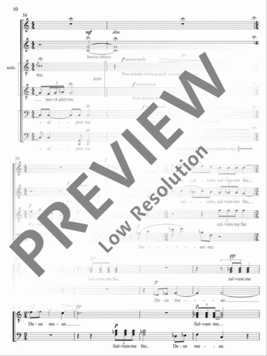 Domine quid multiplicati sunt A Cappella scores gallery preview page 11