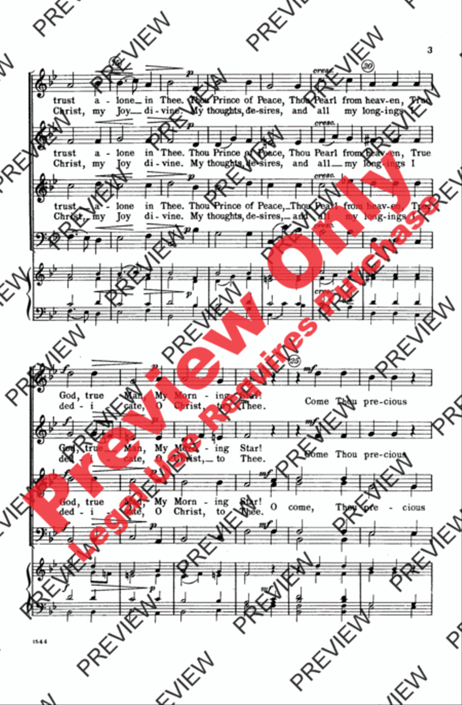 O Jesus, Grant Me Hope and Comfort 4-Part scores gallery preview page 3