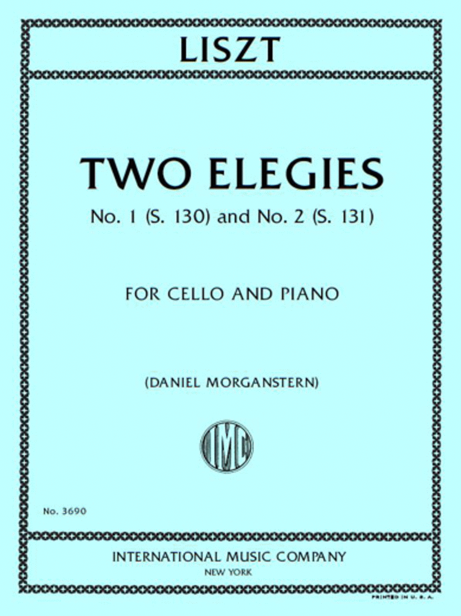 Two Elegies, No. 1 (S. 130) And No. 2 (S. 131) Piano Accompaniment scores gallery preview page 1