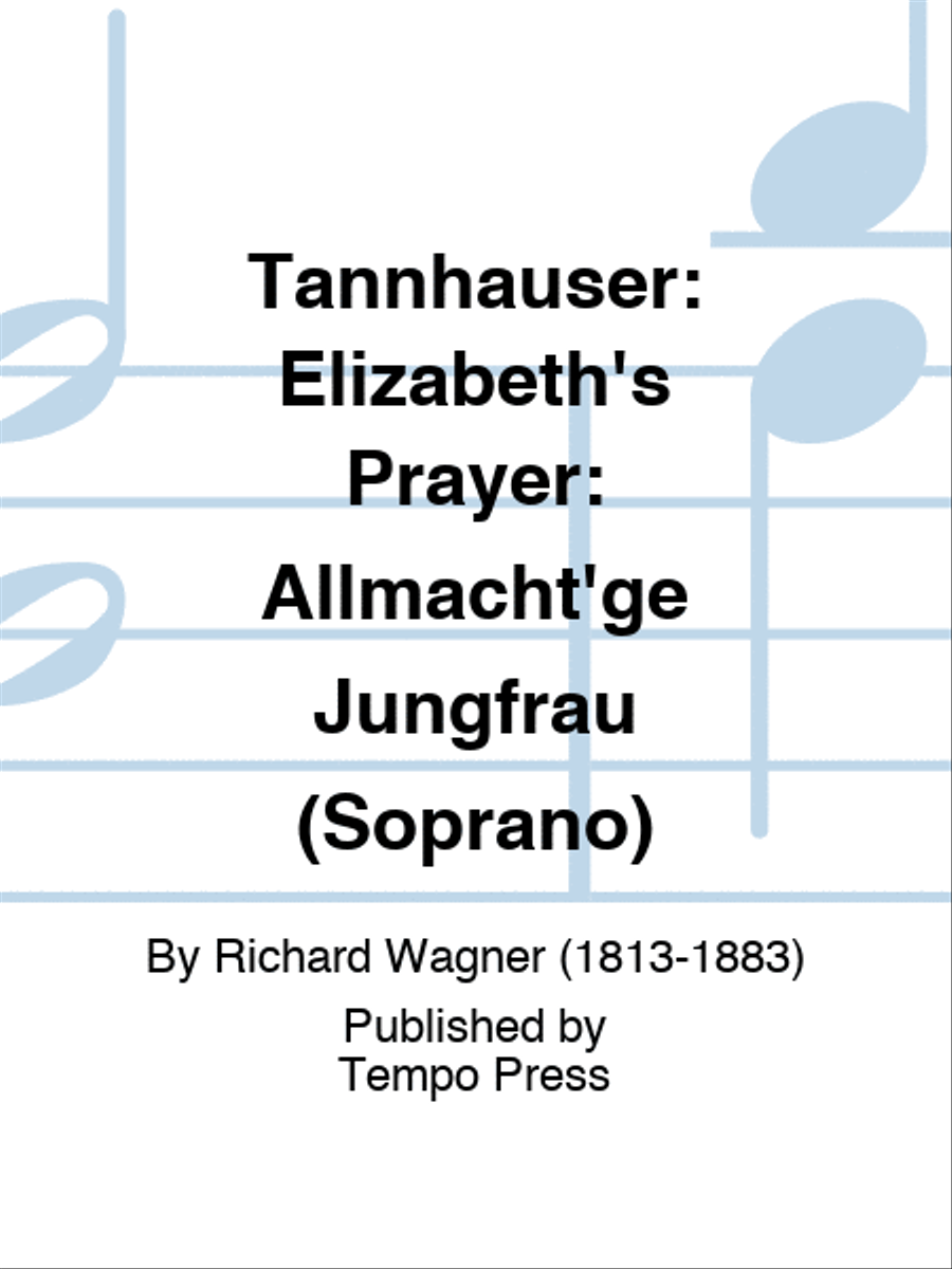 TANNHAUSER: Elizabeth's Prayer: Allmacht'ge Jungfrau (Soprano) Cello scores gallery preview page 1