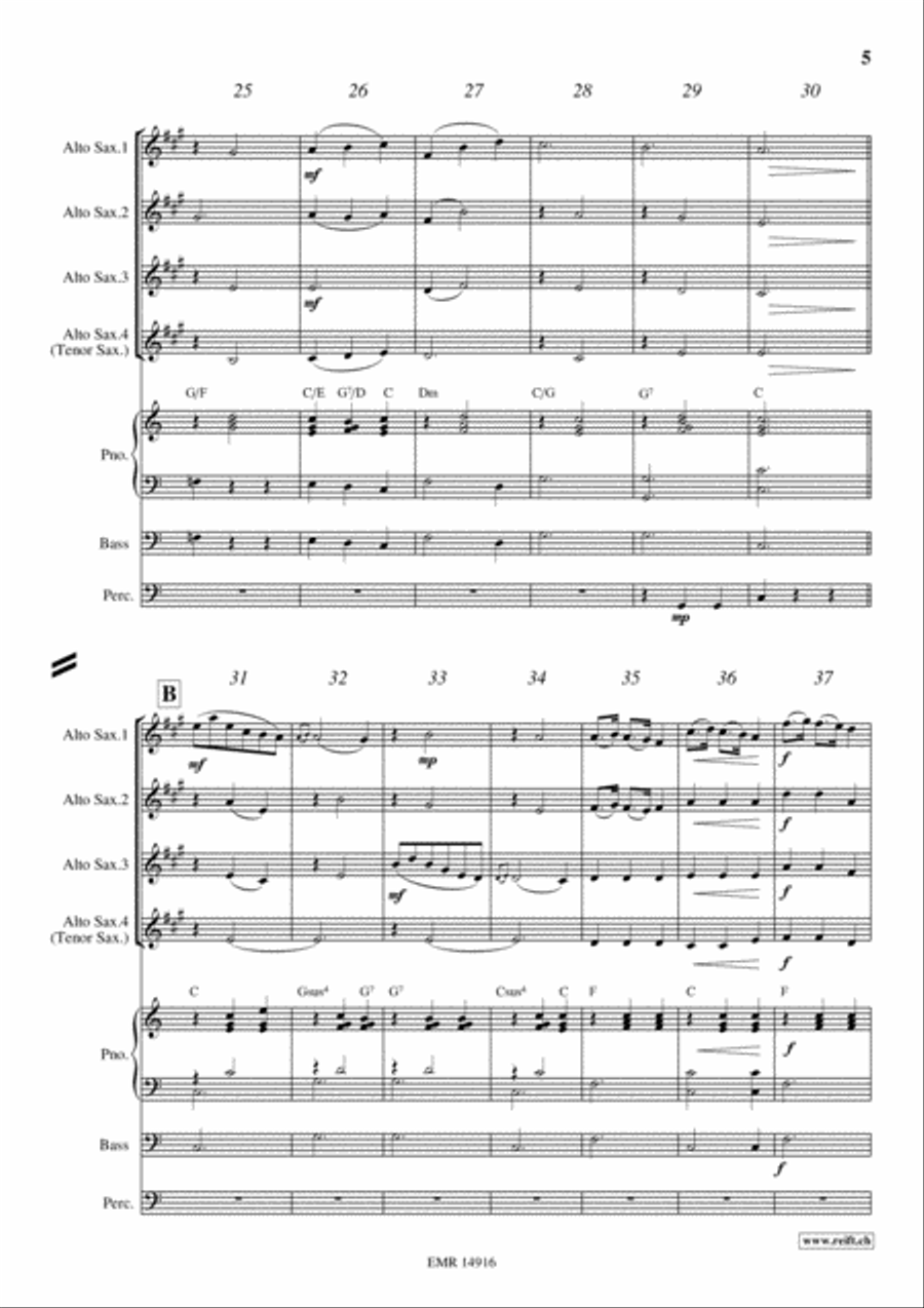 Plaisir d'Amour Alto Saxophone scores gallery preview page 5