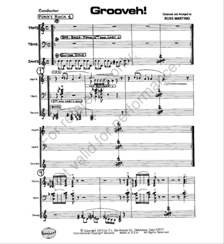 Grooveh! Grooveh! Jazz Ensemble scores gallery preview page 2