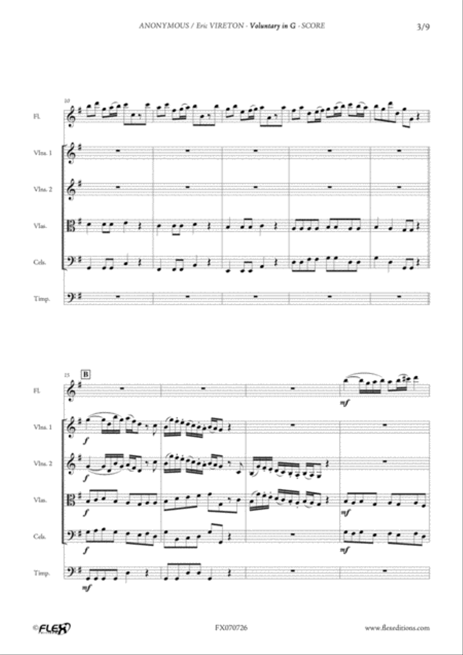 Volontary in G String Orchestra scores gallery preview page 3