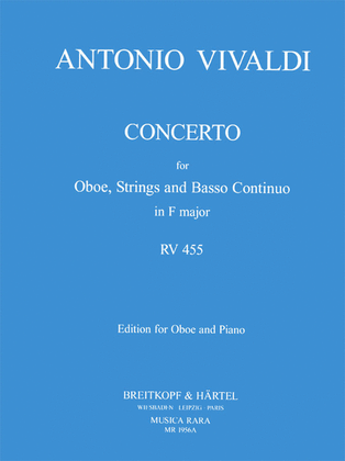 Book cover for Concerto in F major RV 455