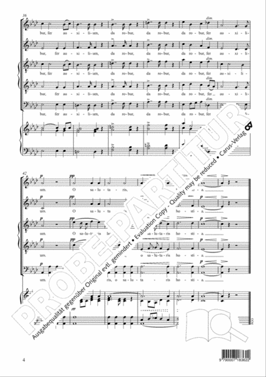 O salutaris O salutaris SATTB scores gallery preview page 5