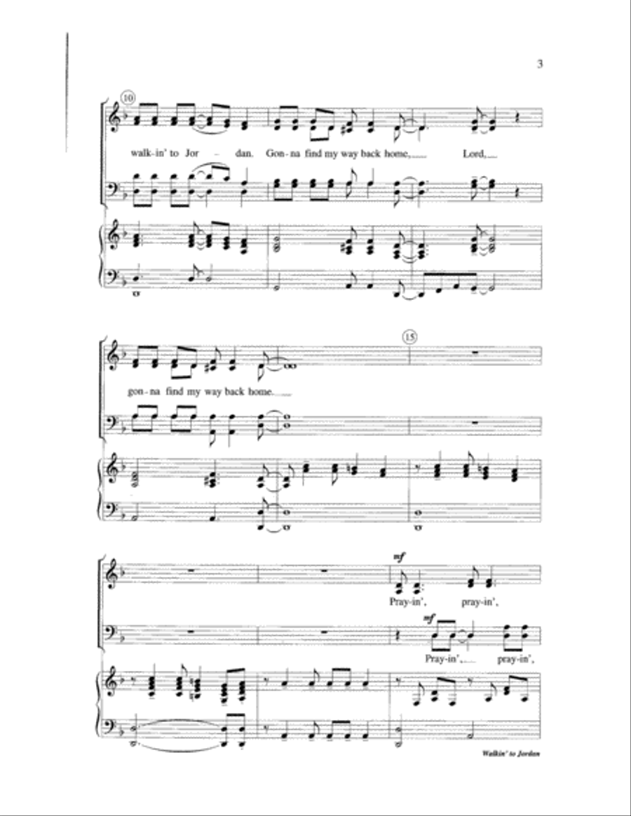 Walkin' to Jordan Walkin' to Jordan 4-Part scores gallery preview page 3
