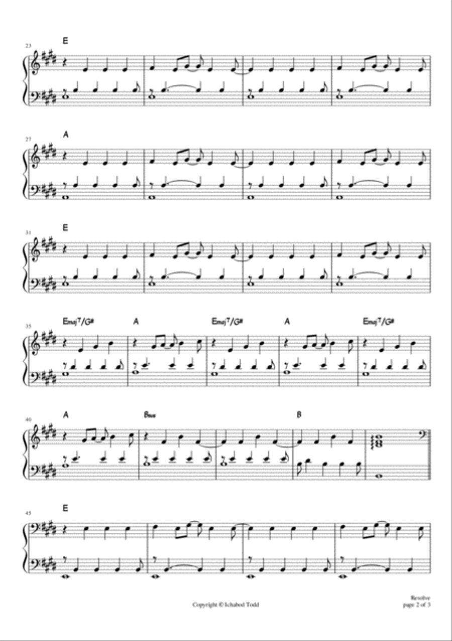 Resolve Piano Solo scores gallery preview page 2