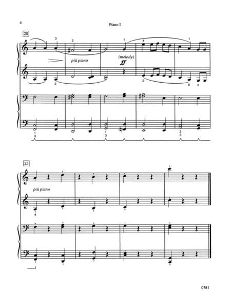 We Wish You a Merry Christmas - Piano Quartet (2 Pianos, 8 Hands)