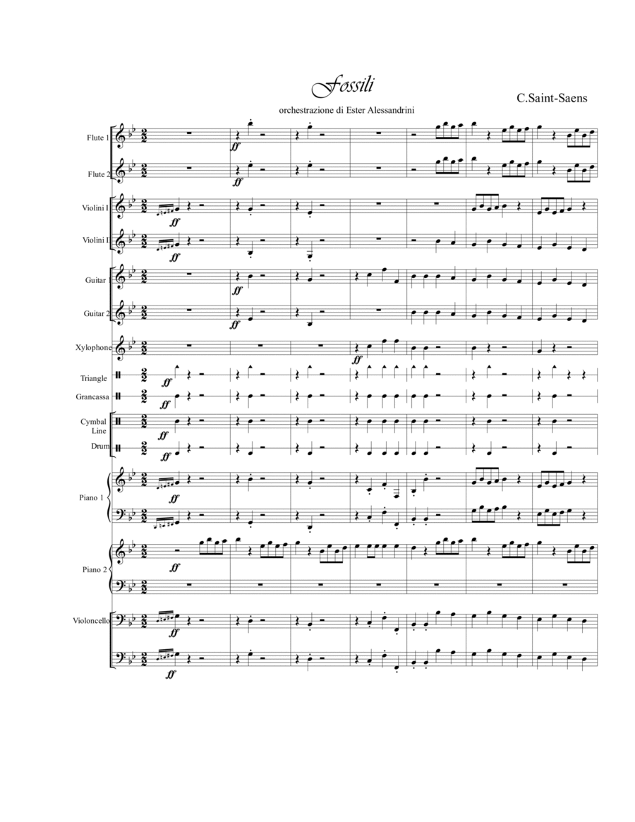 Fossils Flute scores gallery preview page 1