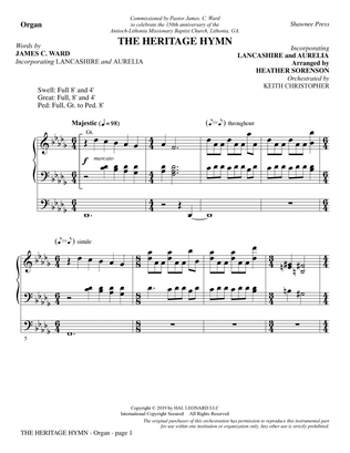 The Heritage Hymn (arr. Heather Sorenson) - Organ