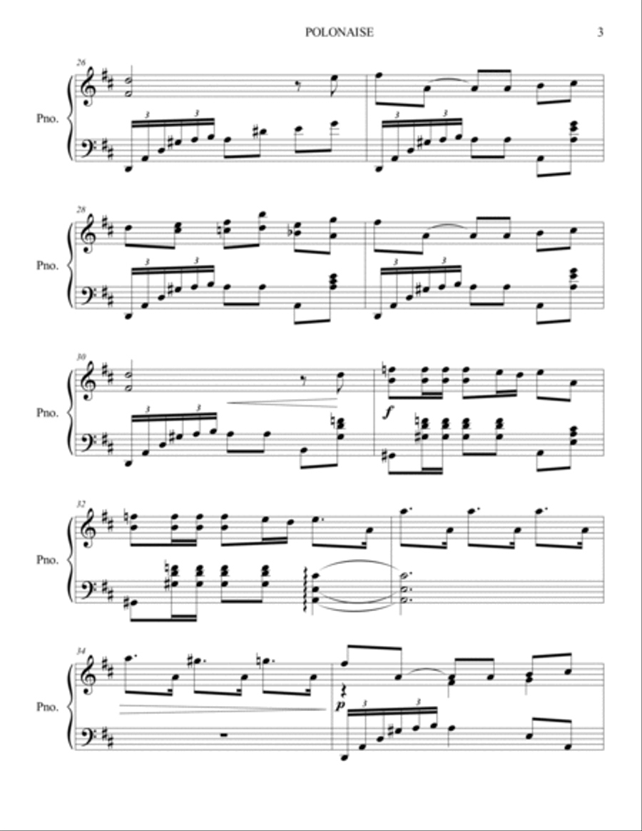 Polonaise Polonaise Piano Solo scores gallery preview page 3