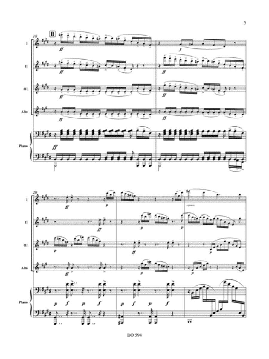 Rondo capriccioso (4 fl. / pno) Flute Solo scores gallery preview page 5