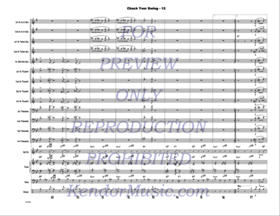 Check Your Swing Check Your Swing Jazz Ensemble scores gallery preview page 13