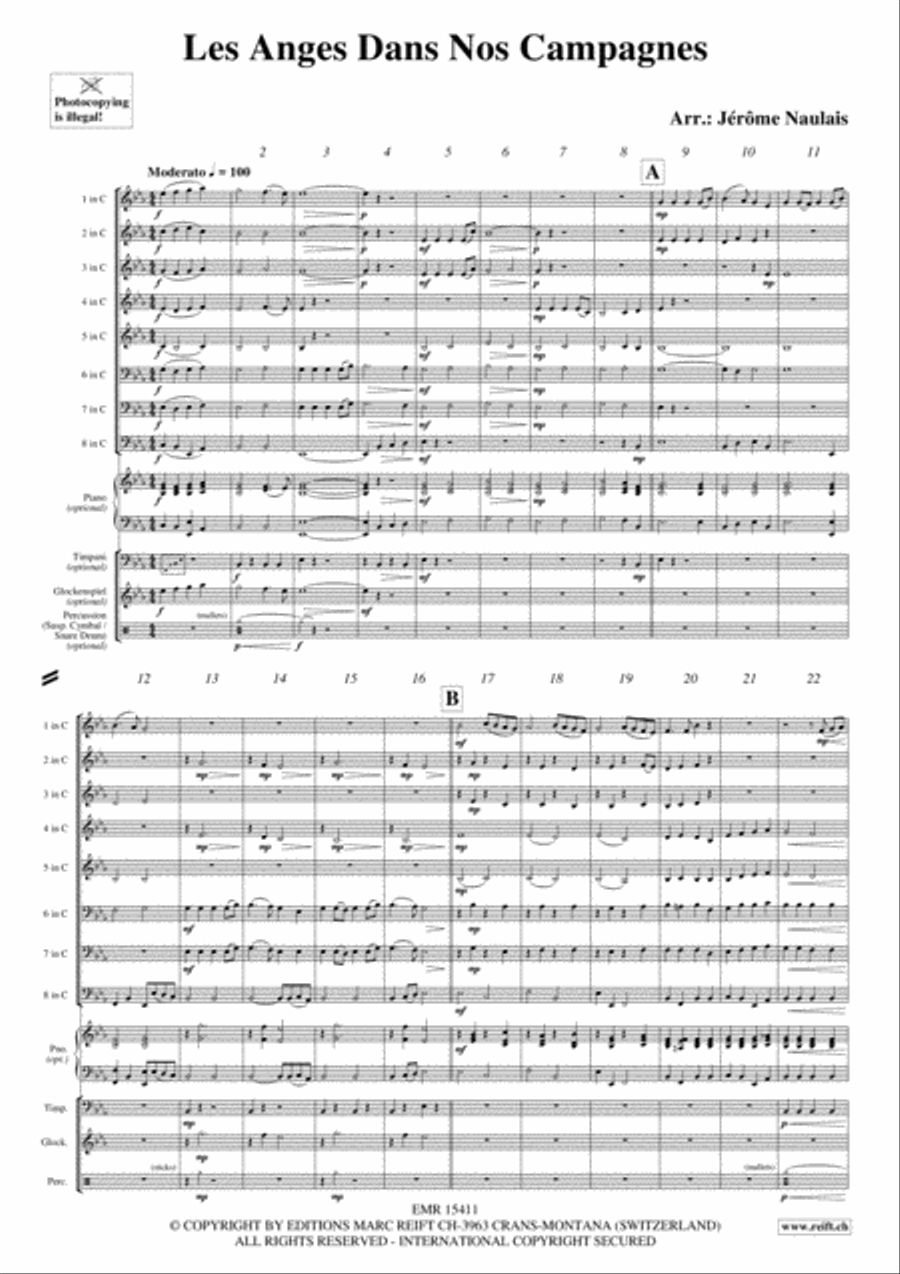 Les Anges Dans Nos Campagnes Chamber Music scores gallery preview page 3