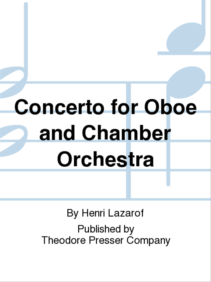 Concerto For Oboe And Chamber Orchestra Chamber Orchestra scores gallery preview page 1