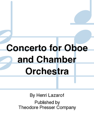 Concerto For Oboe And Chamber Orchestra