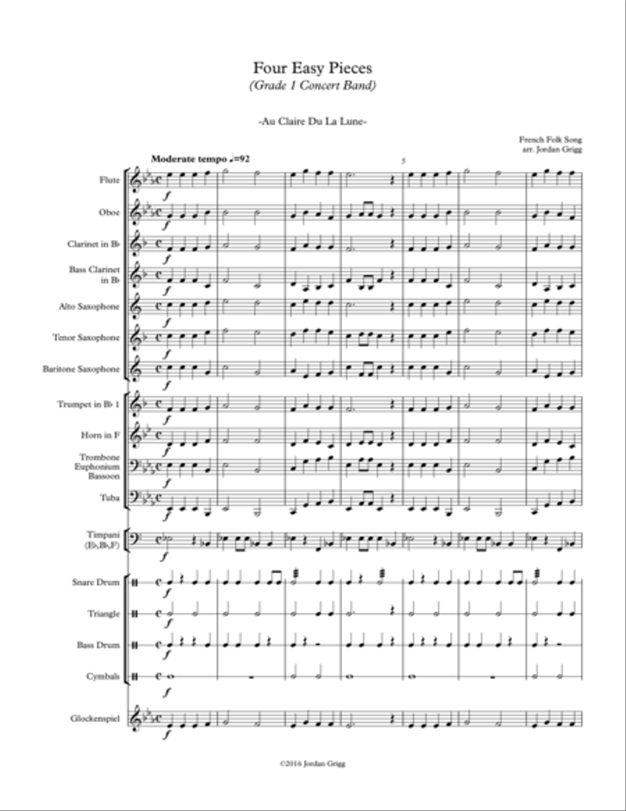 Four Easy Pieces (Grade 1 Concert Band) Four Easy Pieces (Grade 1 Concert Band) Concert Band scores gallery preview page 2