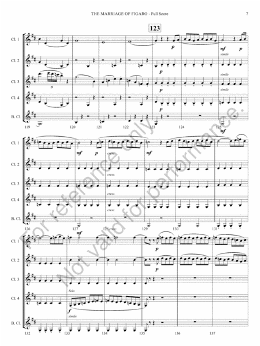 The Marriage Of Figaro The Marriage Of Figaro Clarinet Quintet scores gallery preview page 9