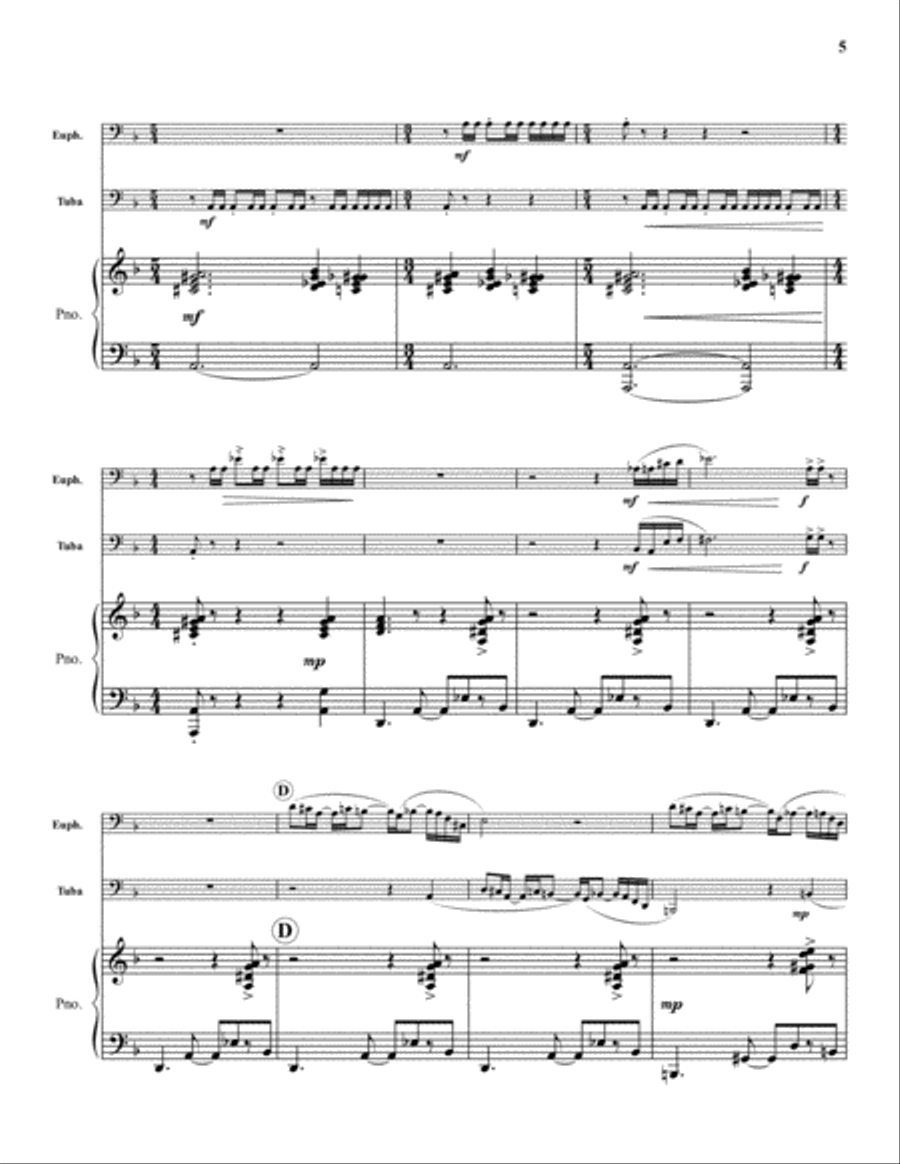 Suite for Horn or Euphonium and Tuba Brass Duet scores gallery preview page 6