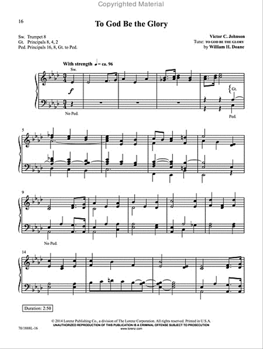 Easy on the Pedals Organ Solo scores gallery preview page 5