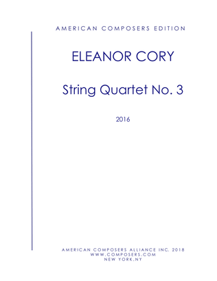 [Cory] String Quartet No. 3