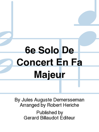 6e Solo De Concert En Fa Majeur