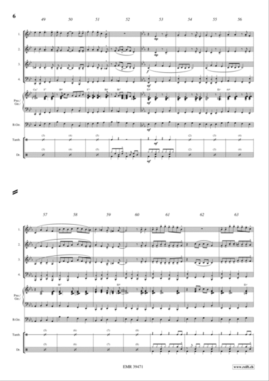 Swinging Santa Claus Woodwind Quartet scores gallery preview page 5
