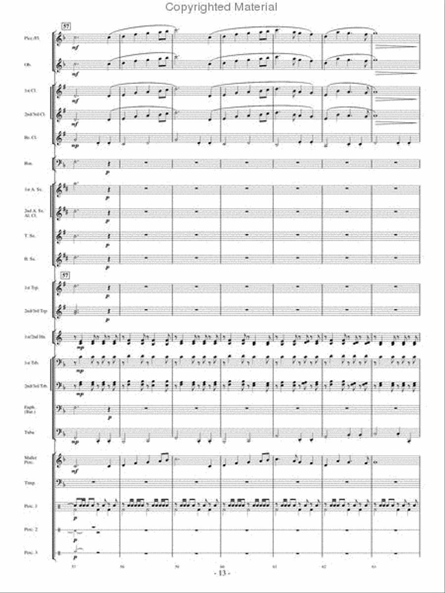 Quest of the Undaunted Knight Concert Band scores gallery preview page 12