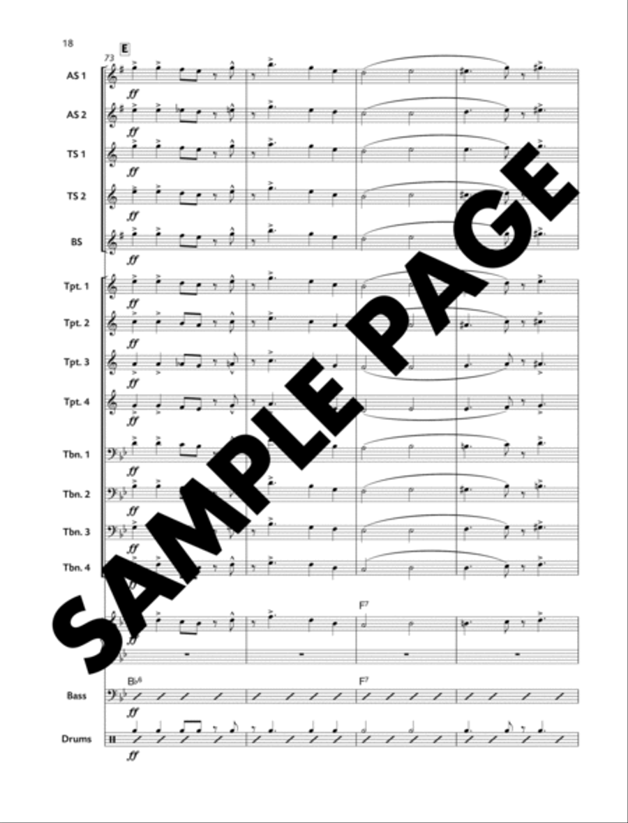 Cupid's Arrow Cupid's Arrow Jazz Ensemble scores gallery preview page 18