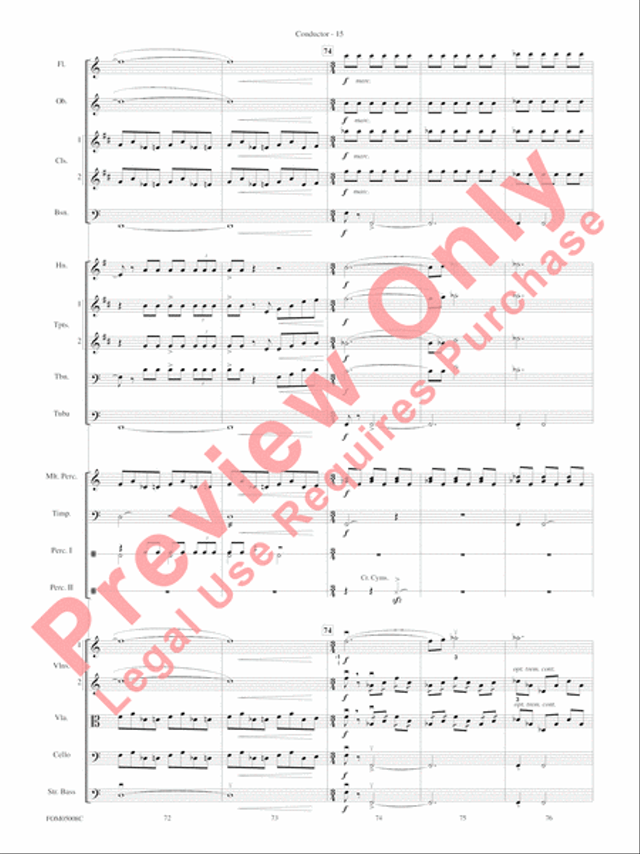 Battle of the Heroes (from Star Wars: Episode III Revenge of the Sith) Full Orchestra scores gallery preview page 18