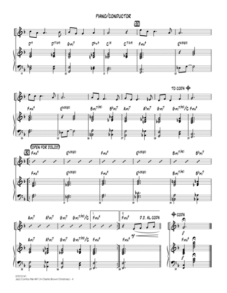 Jazz Combo Pak #47 (Charlie Brown Christmas) (arr. Mark Taylor) - Piano/Conductor