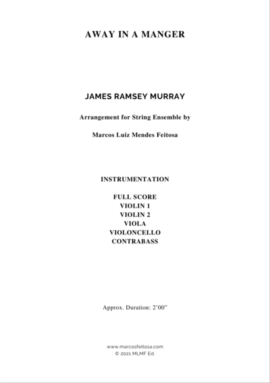 Away in a Manger - String Ensemble Cello scores gallery preview page 2
