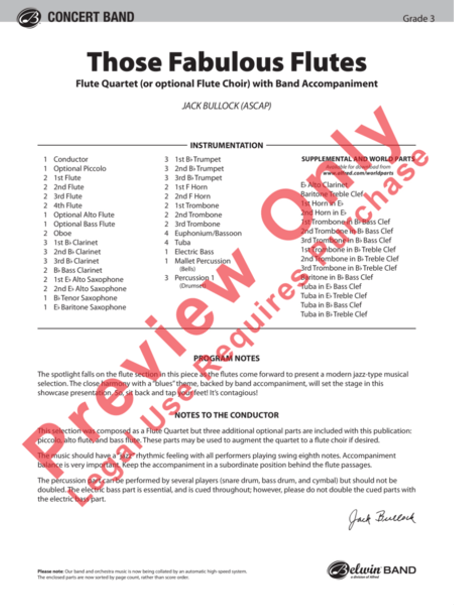 Those Fabulous Flutes Concert Band scores gallery preview page 2